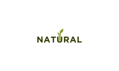 natural logo on white background
