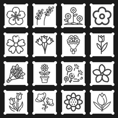 Obraz premium 16 pack of saint augustine lineal web icons set