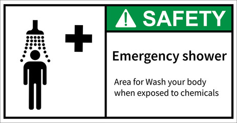 Area for Wash your body when exposed to chemicals