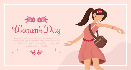 March 8th international women's day celebration background
