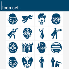 Simple set of fierce related filled icons.