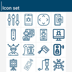 Simple set of pest related lineal icons.