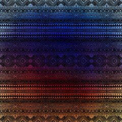 Geometric Boho Style Tribal pattern with distressed texture and effect
