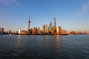 Architectural scenery of Shanghai Bund, China