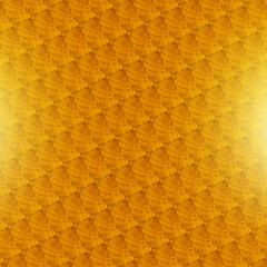 The texture has an abstract pattern of yellow honeycomb style.