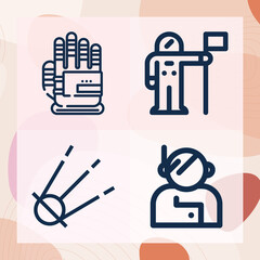 Simple set of competitiveness related lineal icons