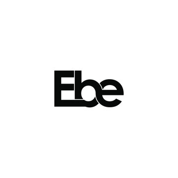 ebe letter original monogram logo design