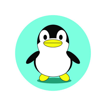 penguin design in simple style, Penguin design background for your website design, app, UI. Vector icon illustration, EPS10.