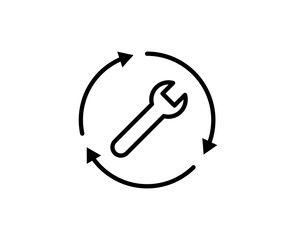 Wrench premium line icon. Simple high quality pictogram. Modern outline style icons. Stroke vector illustration on a white background. 
