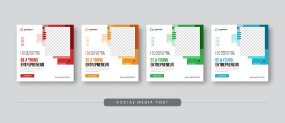 Be a young entrepreneur social media post template