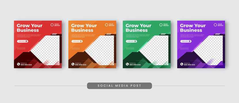 Grow your business social media post template