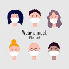 set of funny cartoon businessman