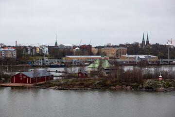 View of Helsinki from a passenger ferry.