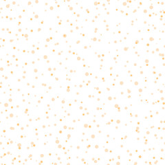 Abstract hand drown polka dots background. White seamless pattern with beige circles. Template design for invitation, poster, card, flyer, banner, textile, fabric.