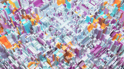 Fototapeta na wymiar Abstract futuristic city concept