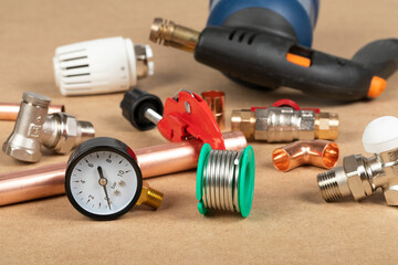 Concept plumbing  and heating tools