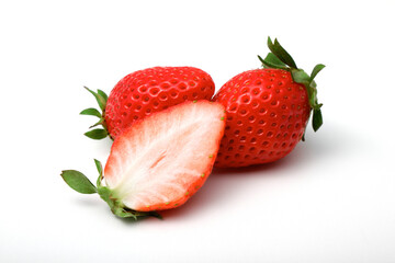 
Strawberry. Fresh organic berry macro. Fruit background