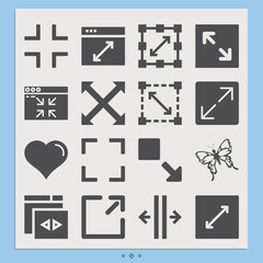 Obraz premium Simple set of elaborate related filled icons.