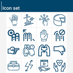 Simple set of different related lineal icons.