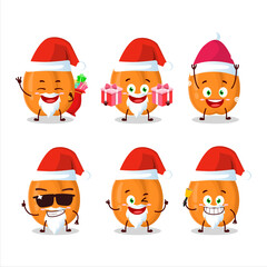 Santa Claus emoticons with apricot cartoon character