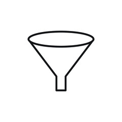 Funnel icon design isolated on white background. vector illustration