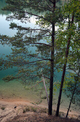 Blue Lake in the Chernigow region, Ukraine. Former quarry of quartz sand for glass production. Popular local resort at present