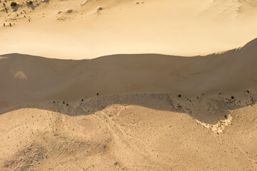 Fototapeta na wymiar Sand patterns, aerial view, sand dunes, Bremmer Bay Australia