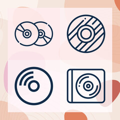 Simple set of reveal related lineal icons