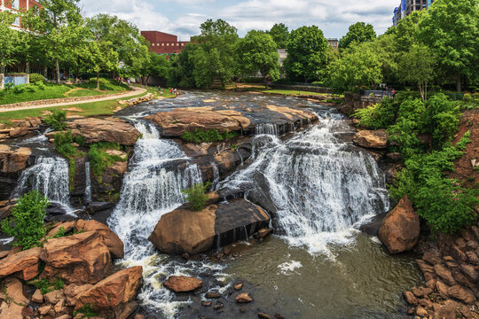 Falls Park Waterfall Greenville South Carolina