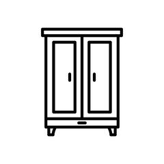 Cupboard,Wardrobe Icon Design Vector Template Illustration