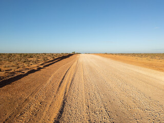 Corrugated road in the middle of nowhere