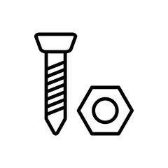 Screw Nut And Bolt Icon Design Vector Template Illustration