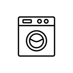 Washing Machine Icon Logo Design Vector Template Illustration