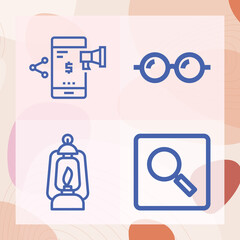 Simple set of way related lineal icons