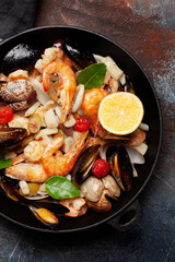 Mixed grilled seafood