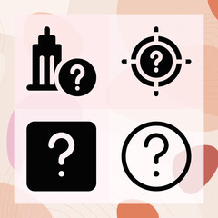 Simple set of whether related filled icons