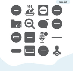 Simple set of sans related filled icons.