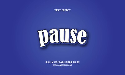 pause style editable text effect
