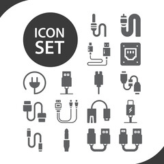 Simple set of television service related filled icons.
