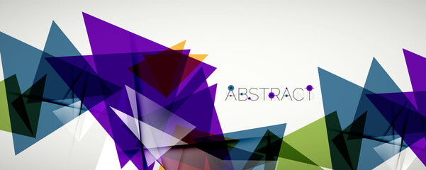 Geometric abstract background. Color triangle shapes. Vector illustration for covers, banners, flyers and posters and other designs