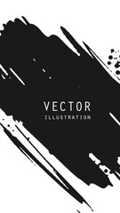 Abstract ink brush banners with grunge effect