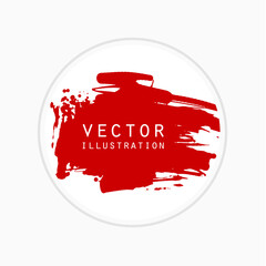 Grunge stamp mockup. Distressed ink style circle mark texture for your design.