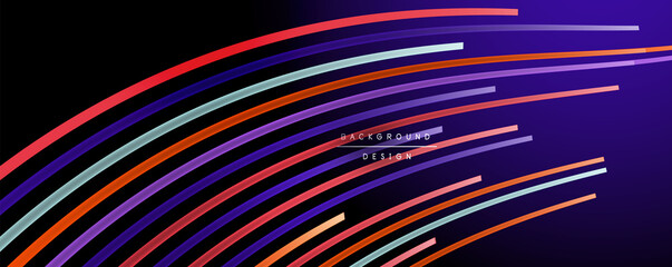 Abstract colorful lines vector background. Internet, big data and technology connections concept, abstract template