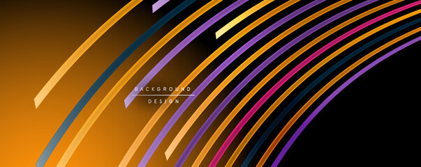 Abstract colorful lines vector background. Internet, big data and technology connections concept, abstract template