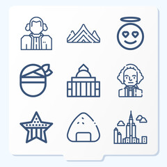 Simple set of 9 icons related to venezuela