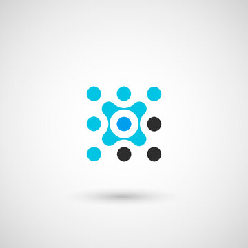 Modern molecular network sign, great design for any purposes. Template design. Modern vector illustration. Data science concept. Business concept. Digital science technology concept