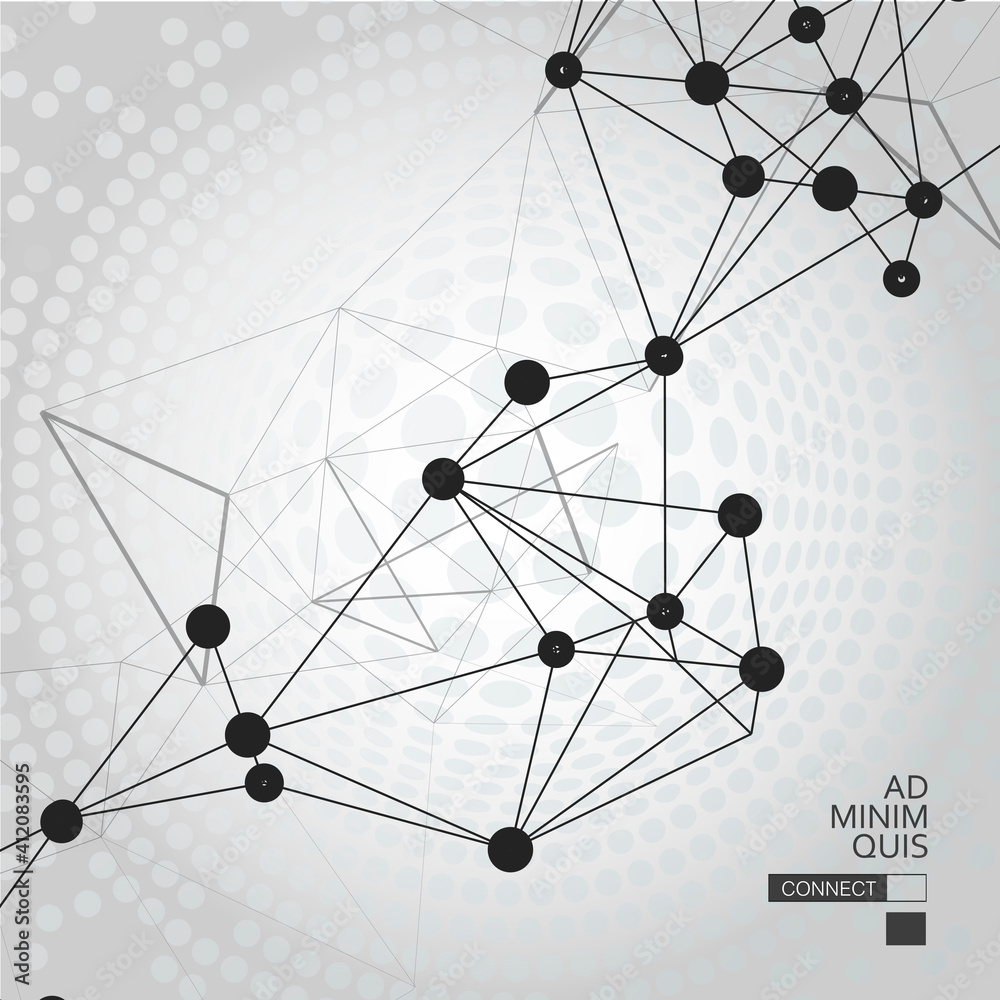 Leinwandbilder web abstract vector illustration design. layout chain polygon geometric background