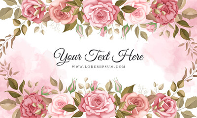 Elegant floral background with romantic roses