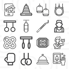 16 pack of wife  lineal web icons set