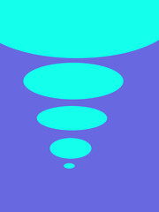 Vector illustration of Simple Bubble Chat, Bubble Cloud Chat with Solid Background